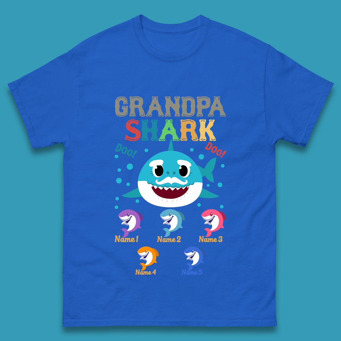 Personalised Grandpa Shark Mens T-Shirt