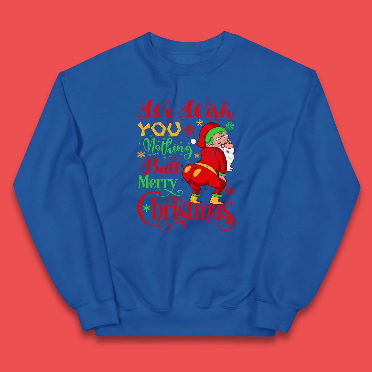 naughty santa christmas kids jumper