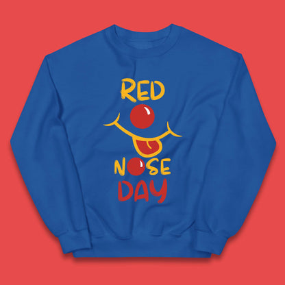 Red Nose Day Smiley Face Kids Jumper