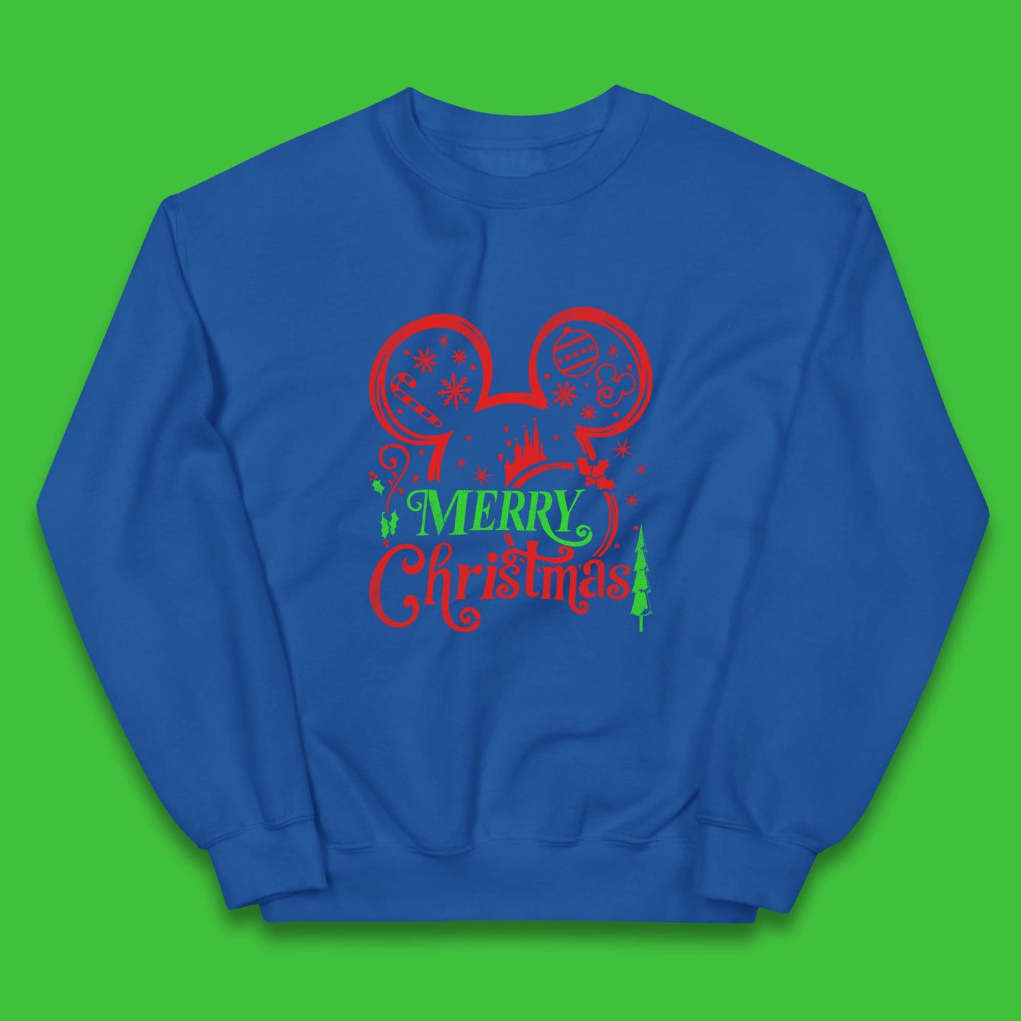 mickey mouse head christmas jumper