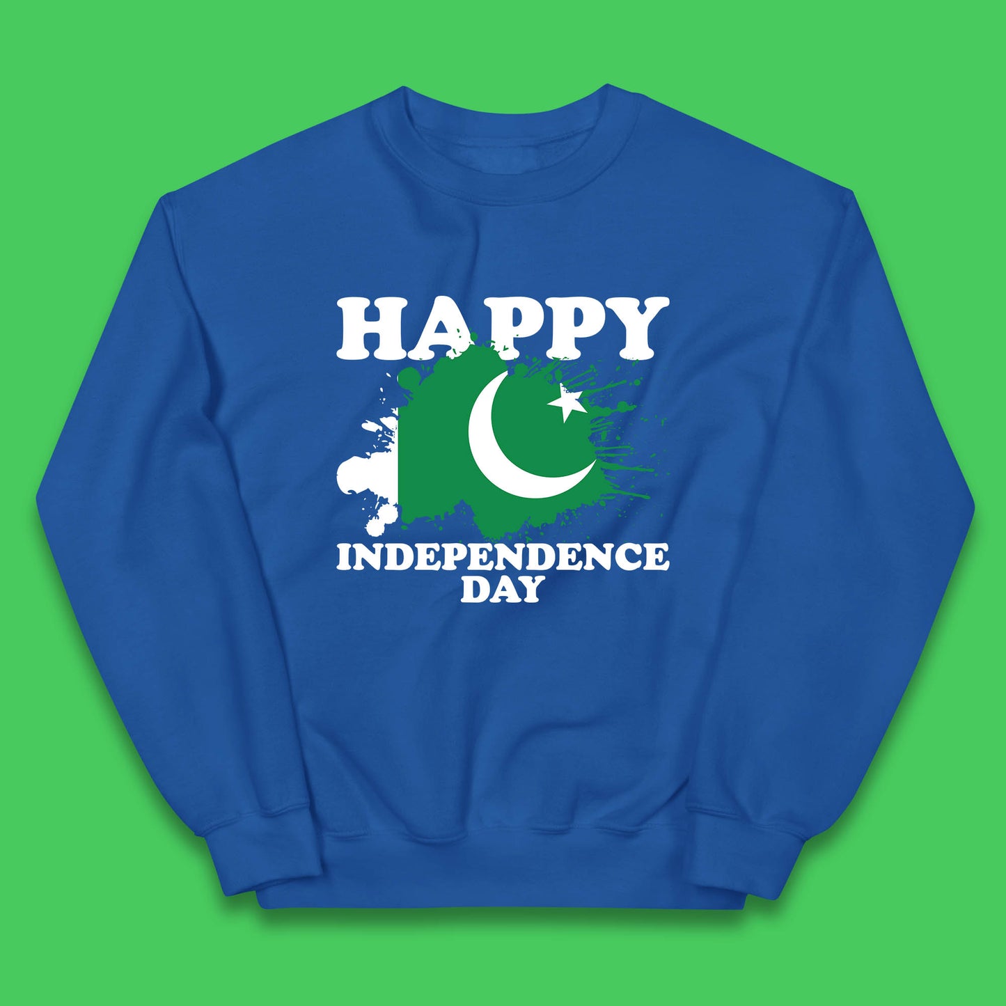 Happy Independence Day Pakistan 14th August Patriotic Pakistani Flag Kids Jumper