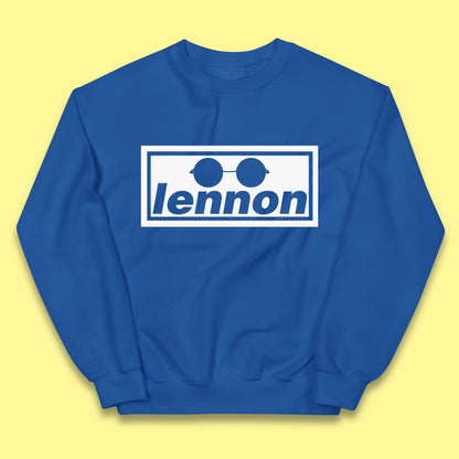 Lennon British Beatles Band John Lennon Singer Songwriter Musician Lennon Glasses Kids Jumper