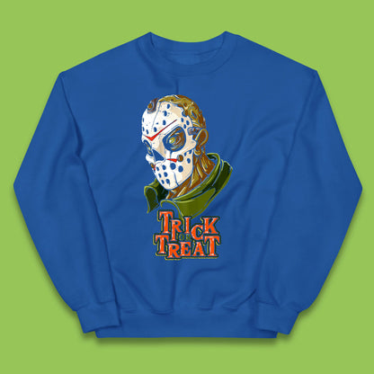 Halloween Trick Or Treat Jason Voorhees Face Mask Horror Movie Character Kids Jumper