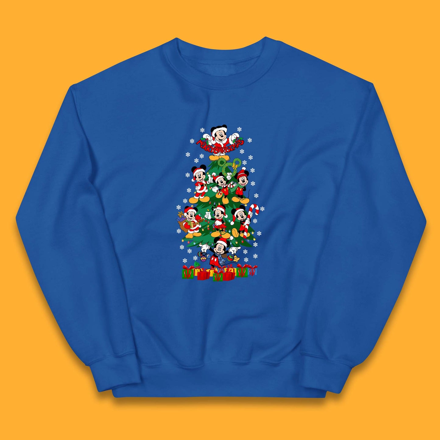 mickey mouse christmas tree sweater