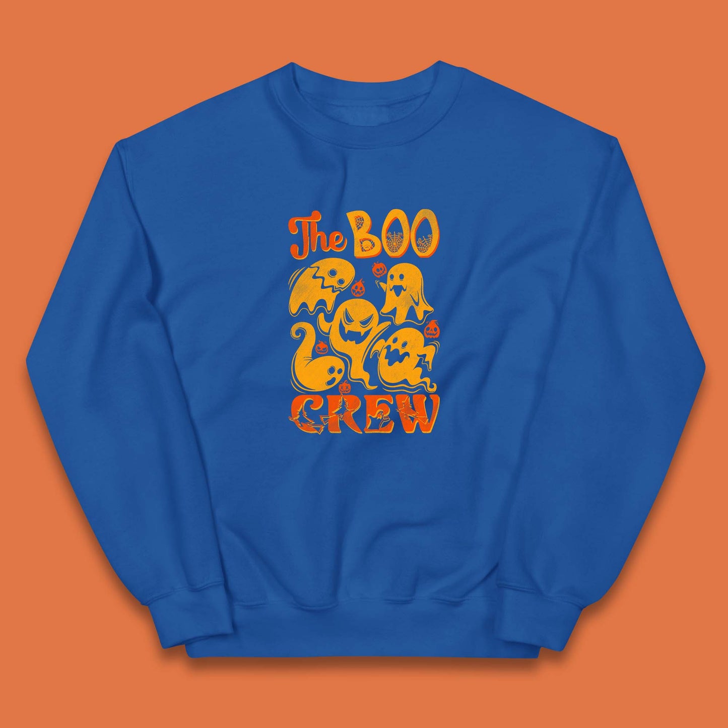 The Boo Crew Halloween Horror Scary Boo Ghost Squad Spooky Vibes Kids Jumper