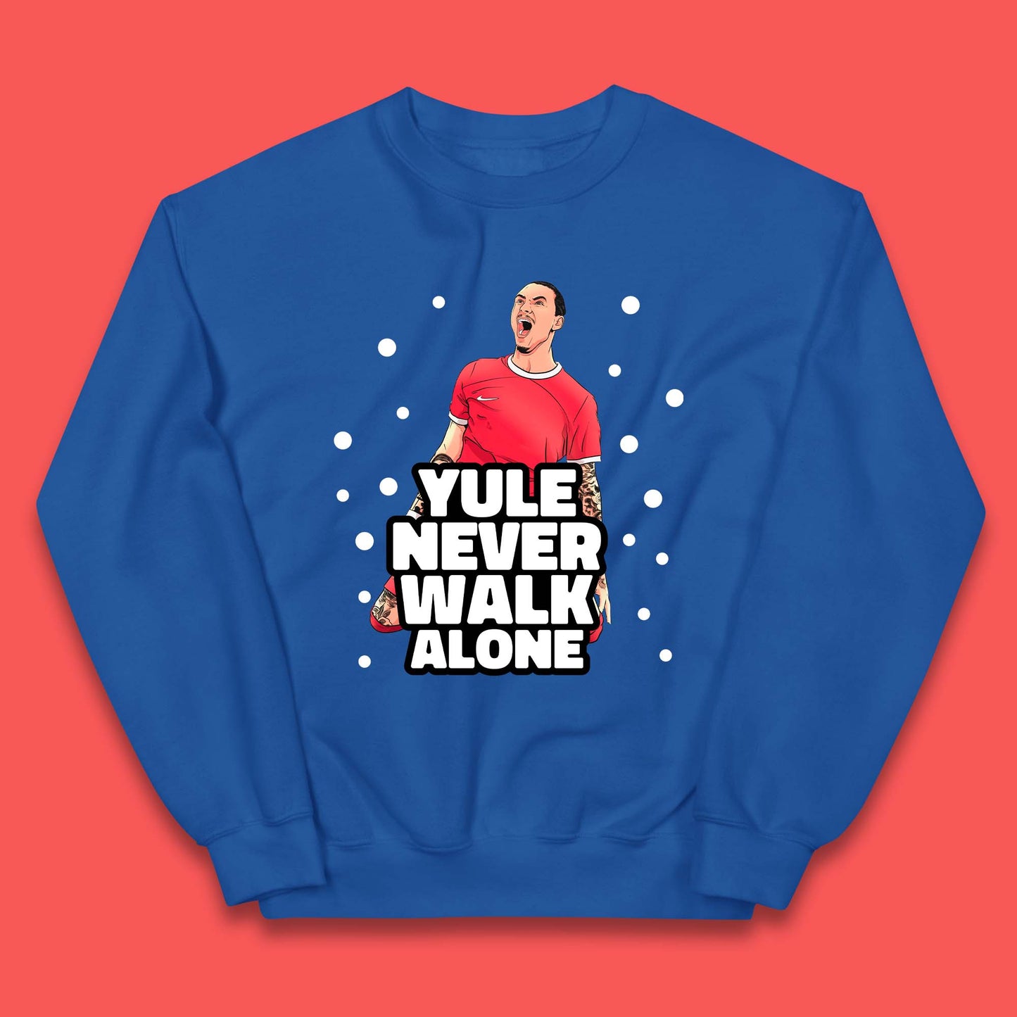 Yule Never Walk Alone Footballer Christmas Kids Jumper