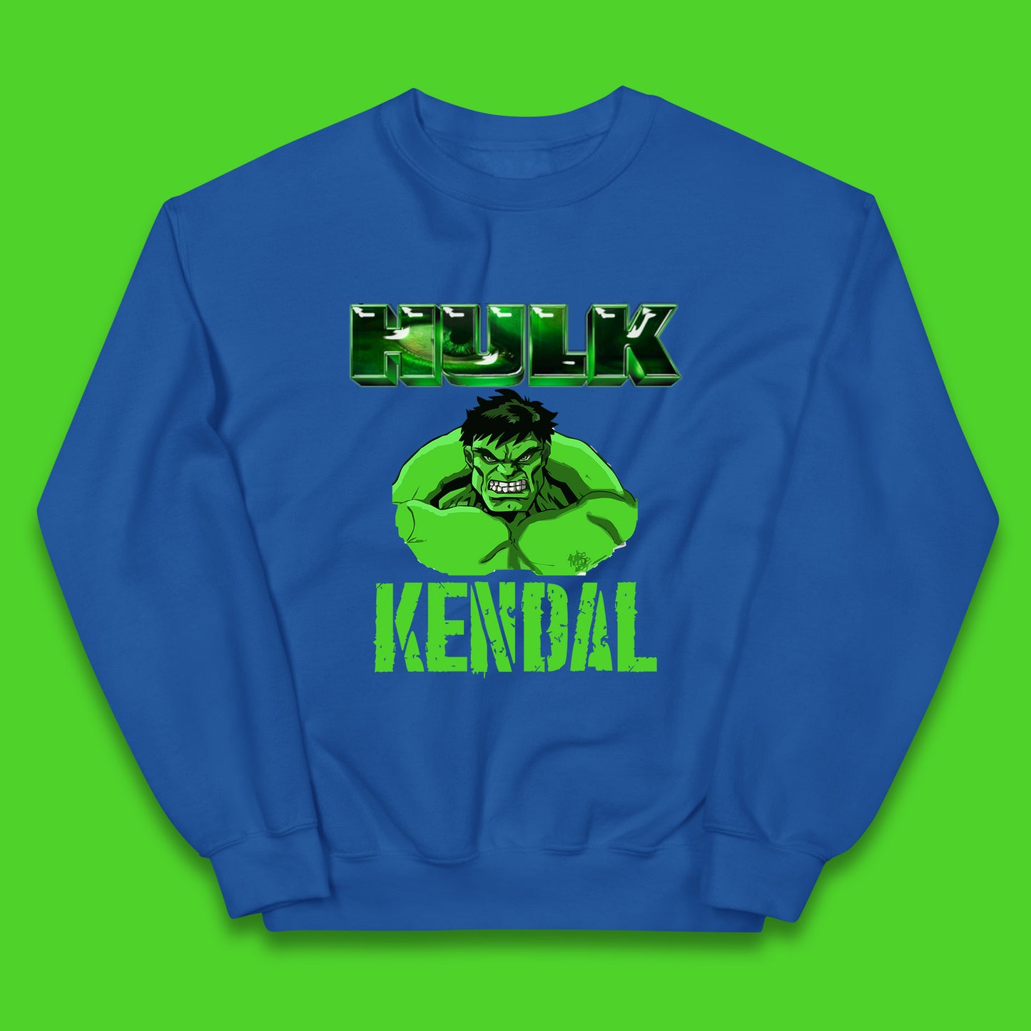 Personalised Hulk Your Name Marvel’s The Incredible Hulk  Marvel Avengers Hulk Giant Man Angry Hulk Superhero Kids Jumper