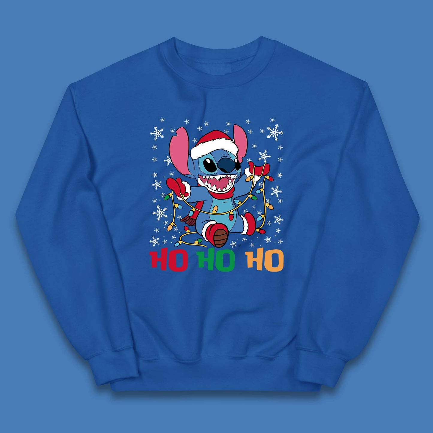 Happy Santa Stitch Christmas Kids Jumper