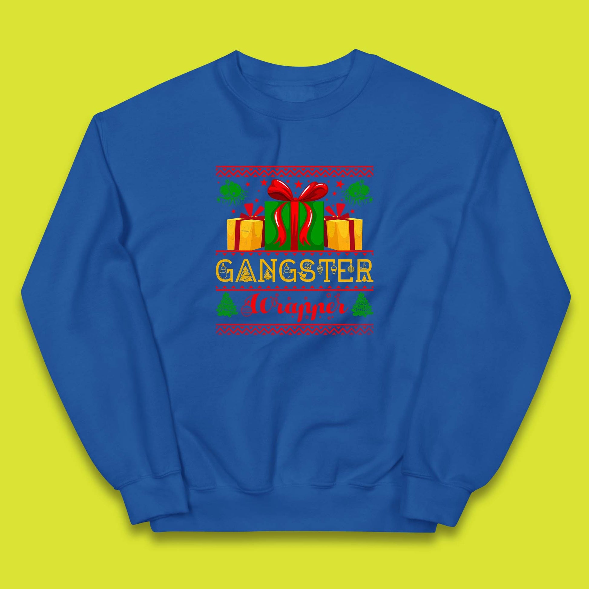 gangster wrapper christmas jumper