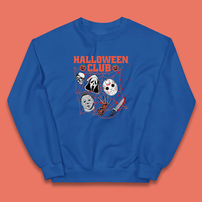 Halloween Club Horror Scary Friends Halloween Horror Movie Characters Kids Jumper