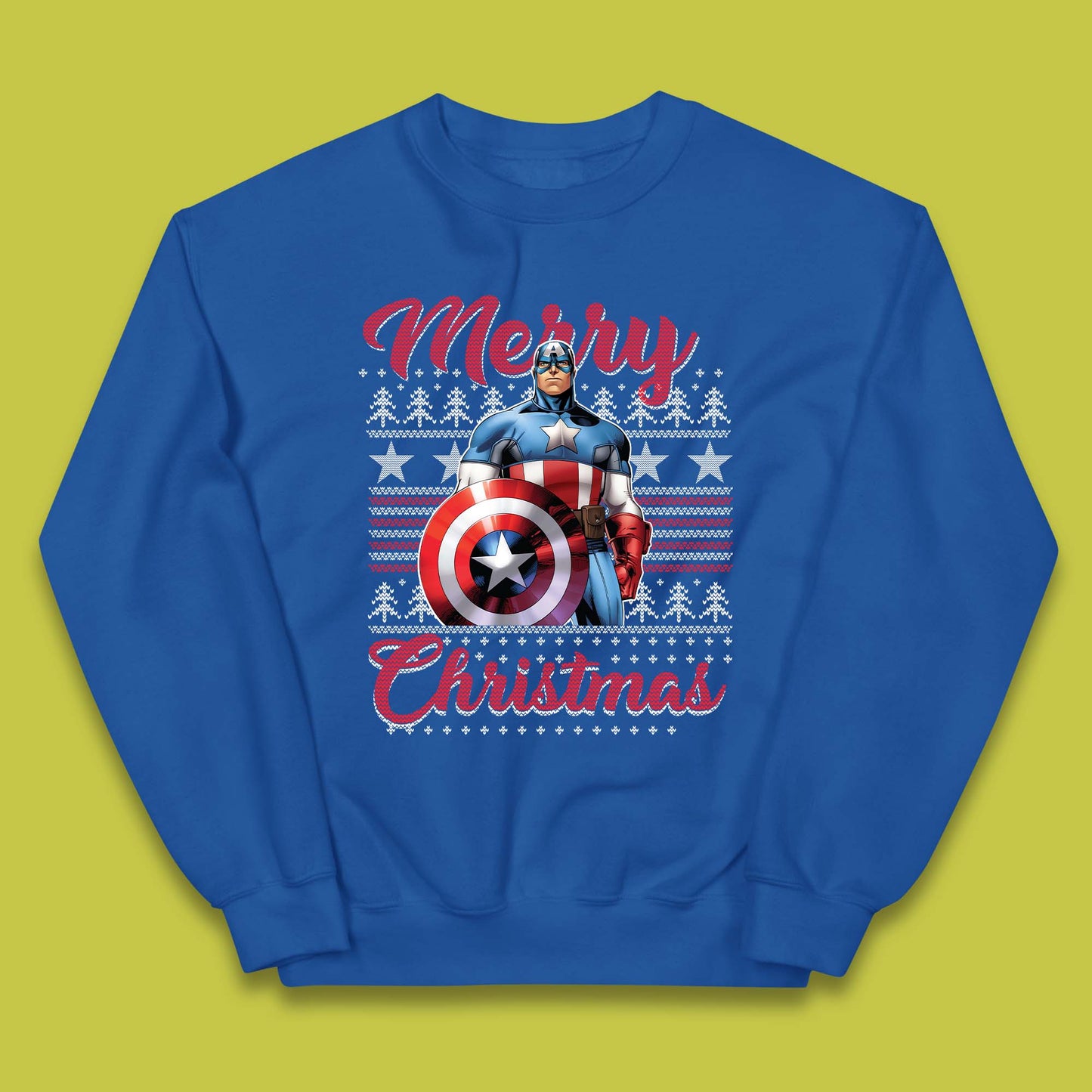 Captain America Christmas Kids Jumper