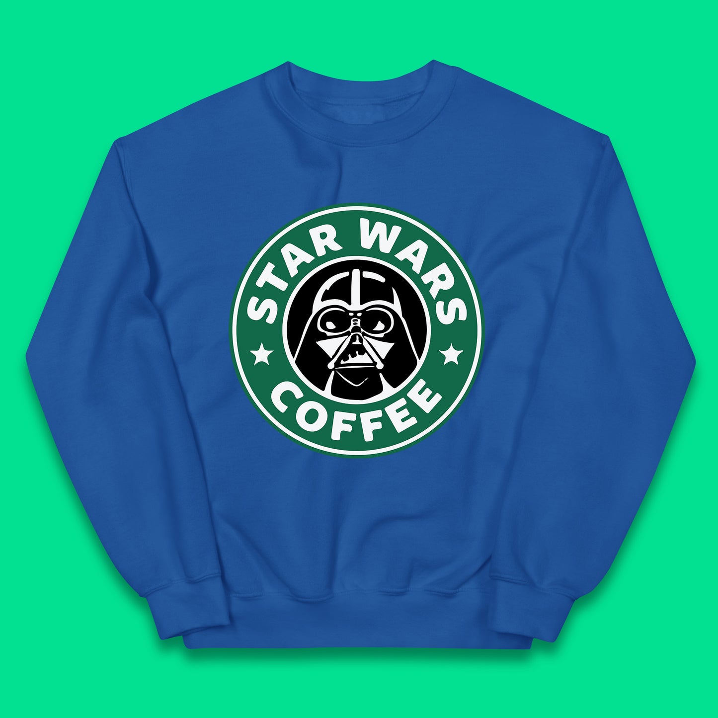 Sci-fi Action Adventure Movie Character Darth Vader Star Wars Coffee Starbucks Coffee Spoof Star Wars 46th Anniversary Kids Jumper