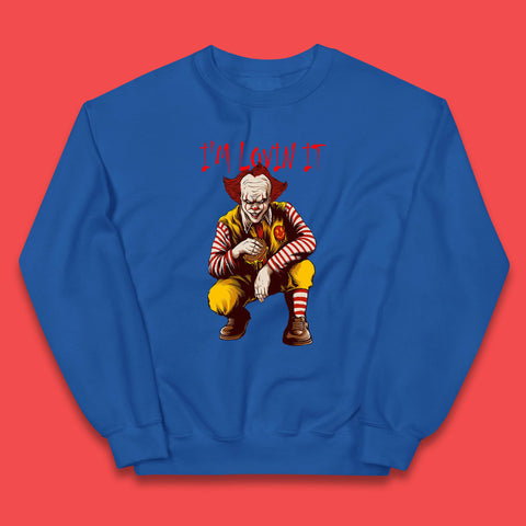 I'm Loven It Pennywise Clown Halloween IT Pennywise Clown Horror Movie Fictional Character Kids Jumper