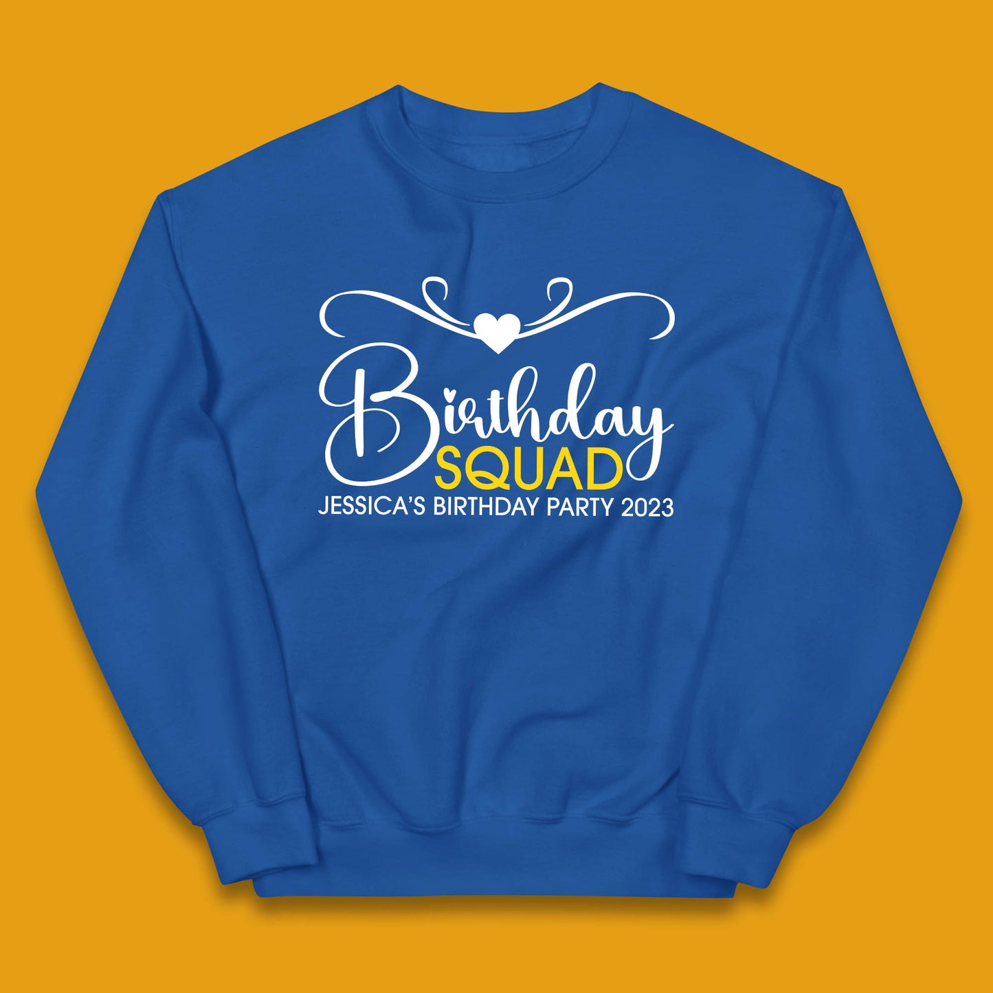 Personalised Birthday Squad Your Name And Birthday Year Funny Birthday Party Kids Jumper