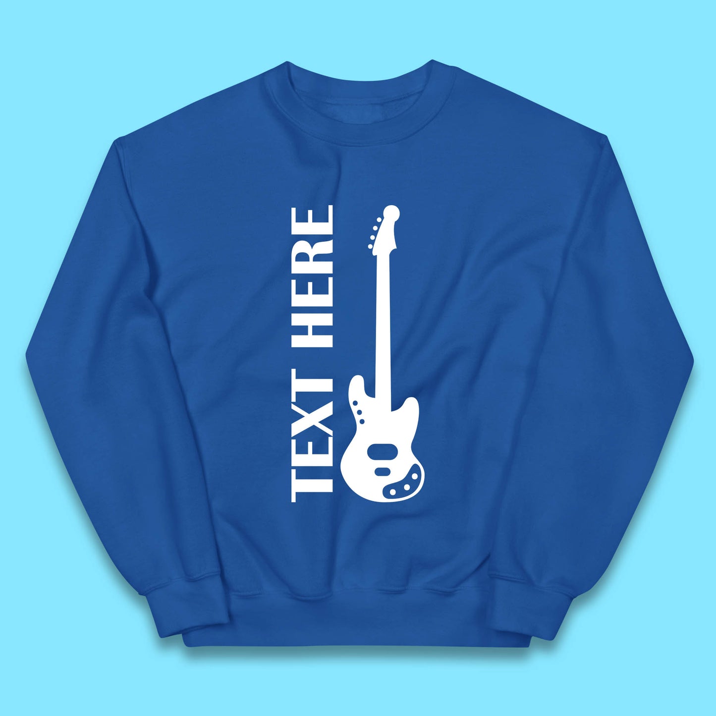 Personalised Guitarist Your Text Here Guitar Player Musician Music Lover Kids Jumper