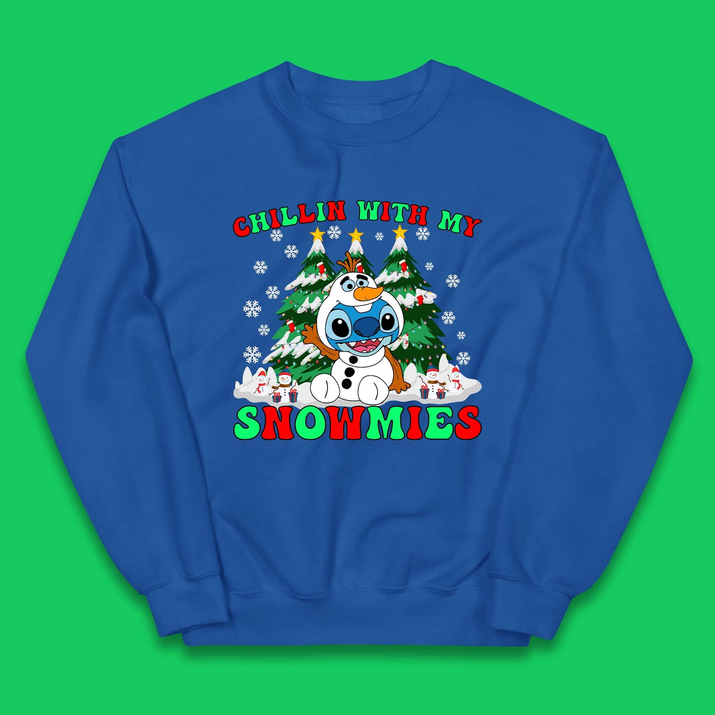 Snowman Stitch Christmas Kids Jumper