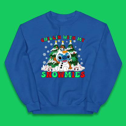 Snowman Stitch Christmas Kids Jumper