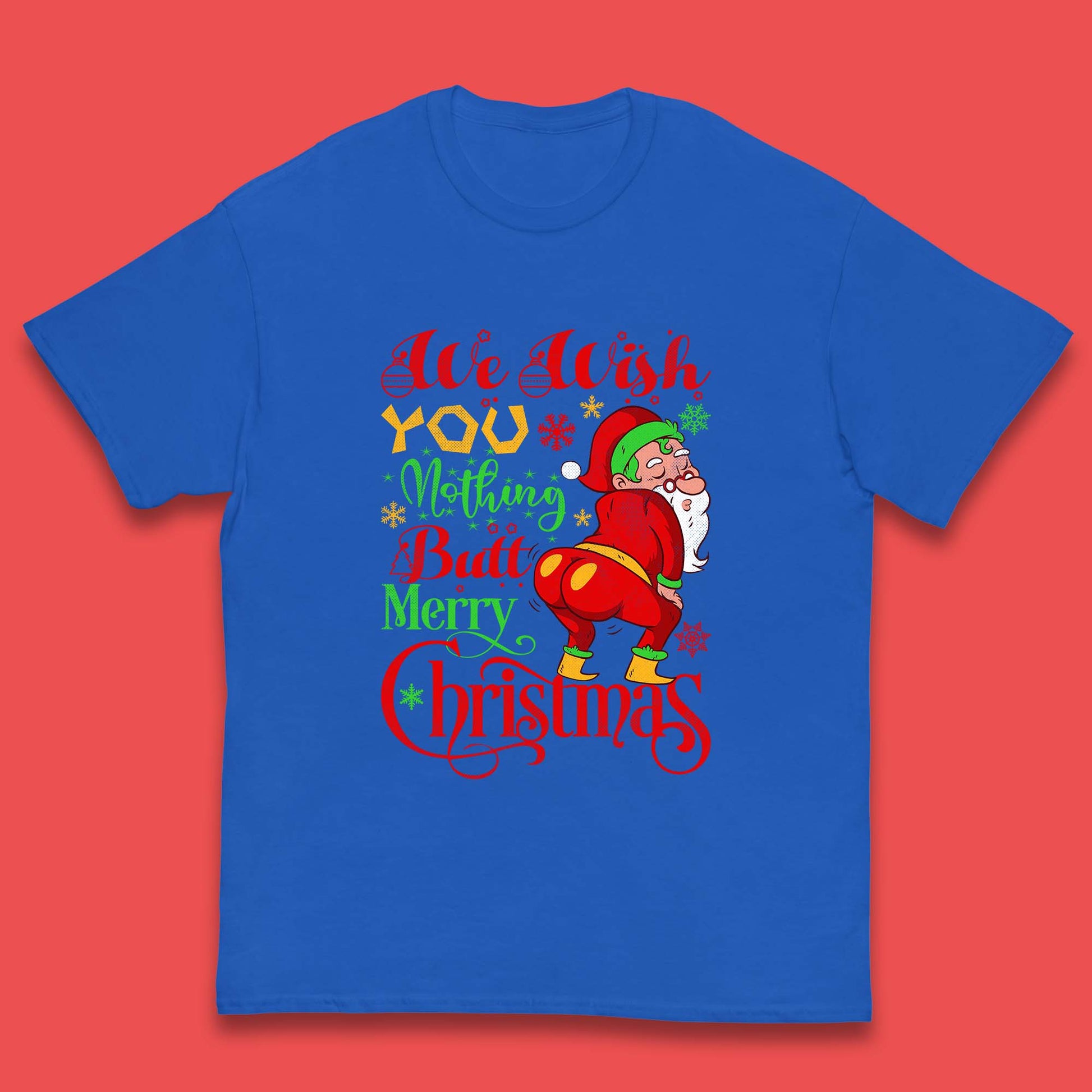 naughty santa christmas kids t shirt