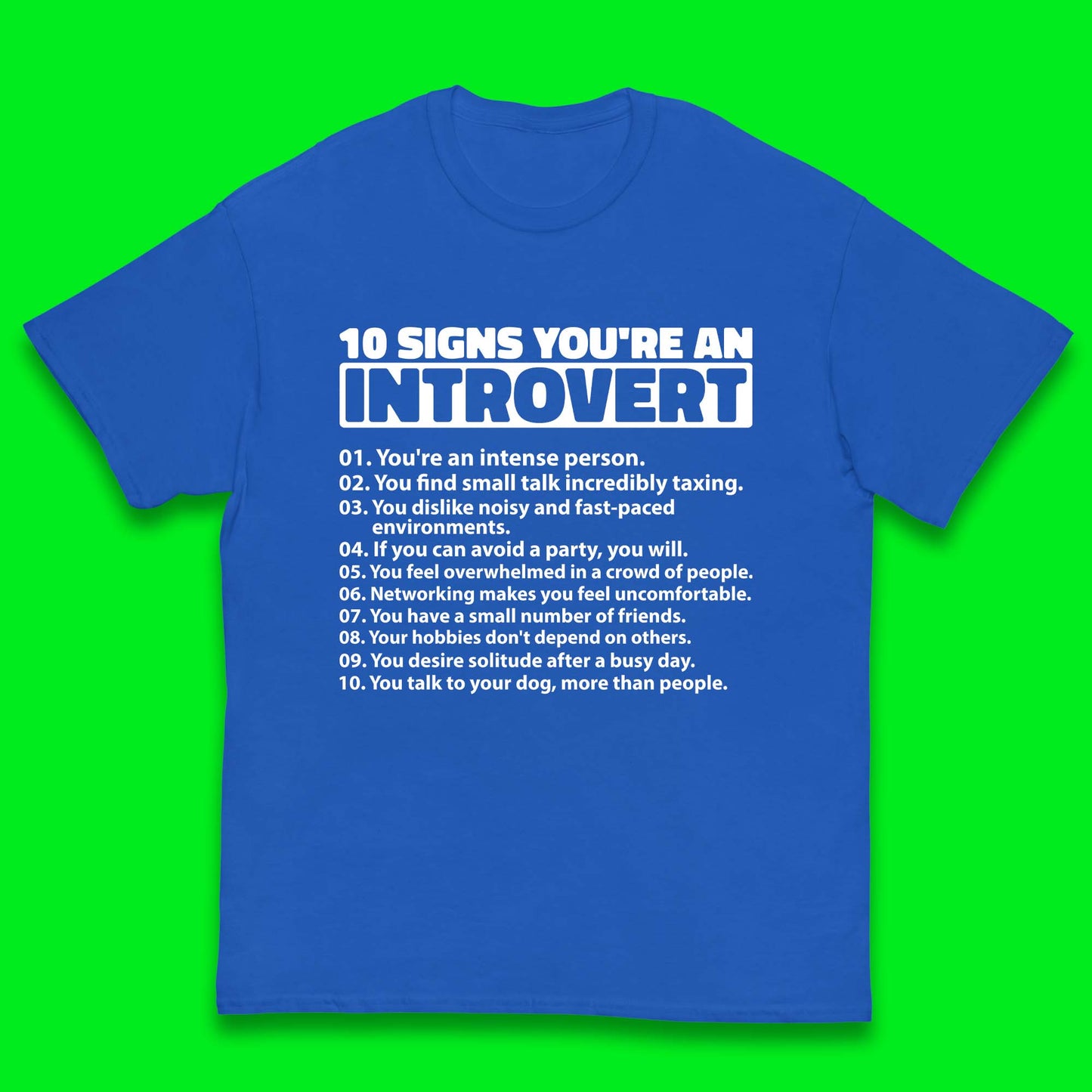 10 Signs You're An Introvert Kids T Shirt 