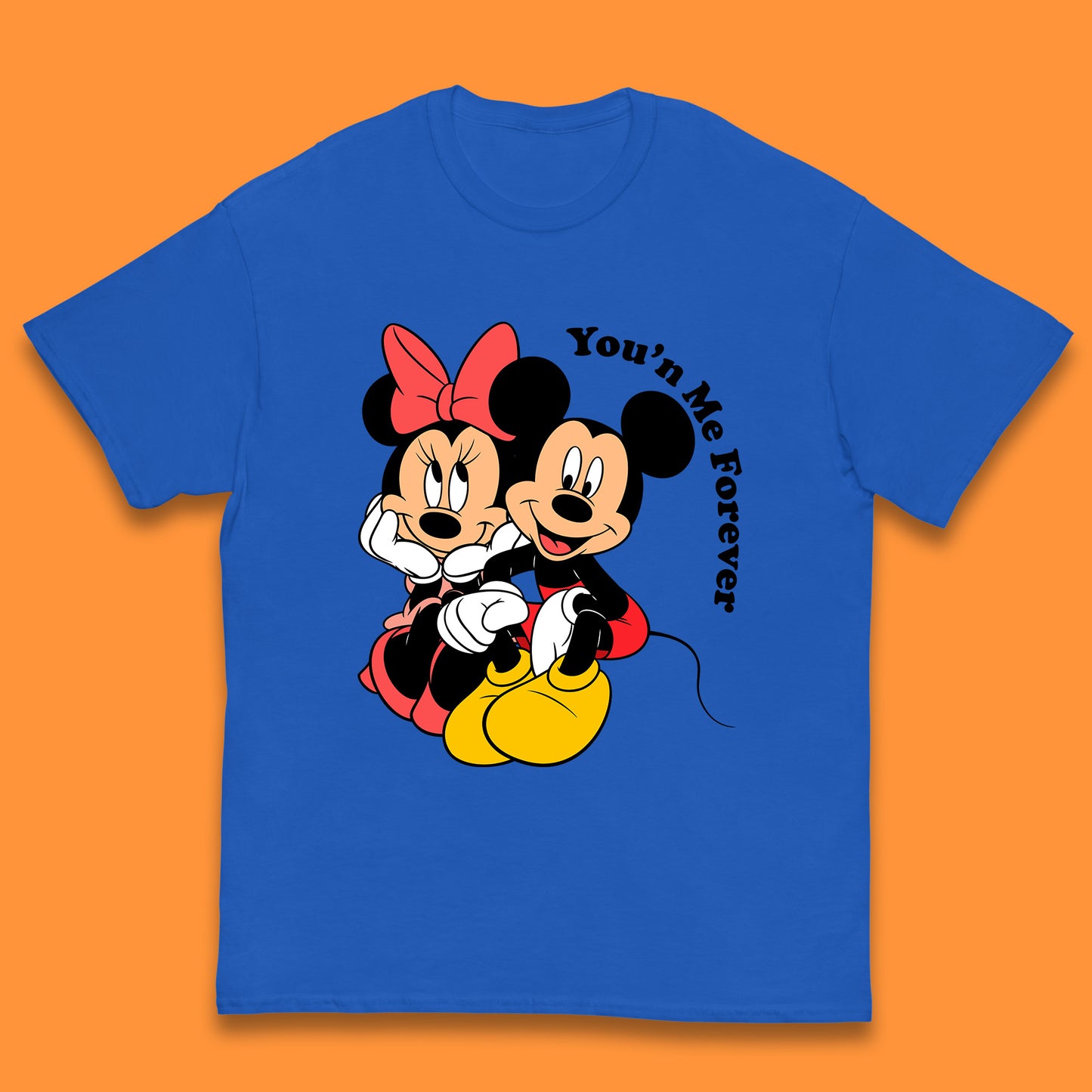 You'n Me Forever Disney Mickey & Minnie Mouse Disneyland Cartoon Characters Disney World Walt Disney Kids T Shirt