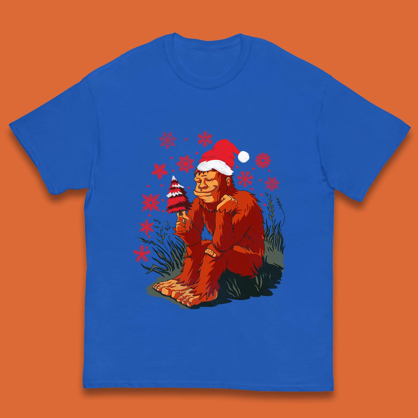 bigfoot christmas tree t shirt