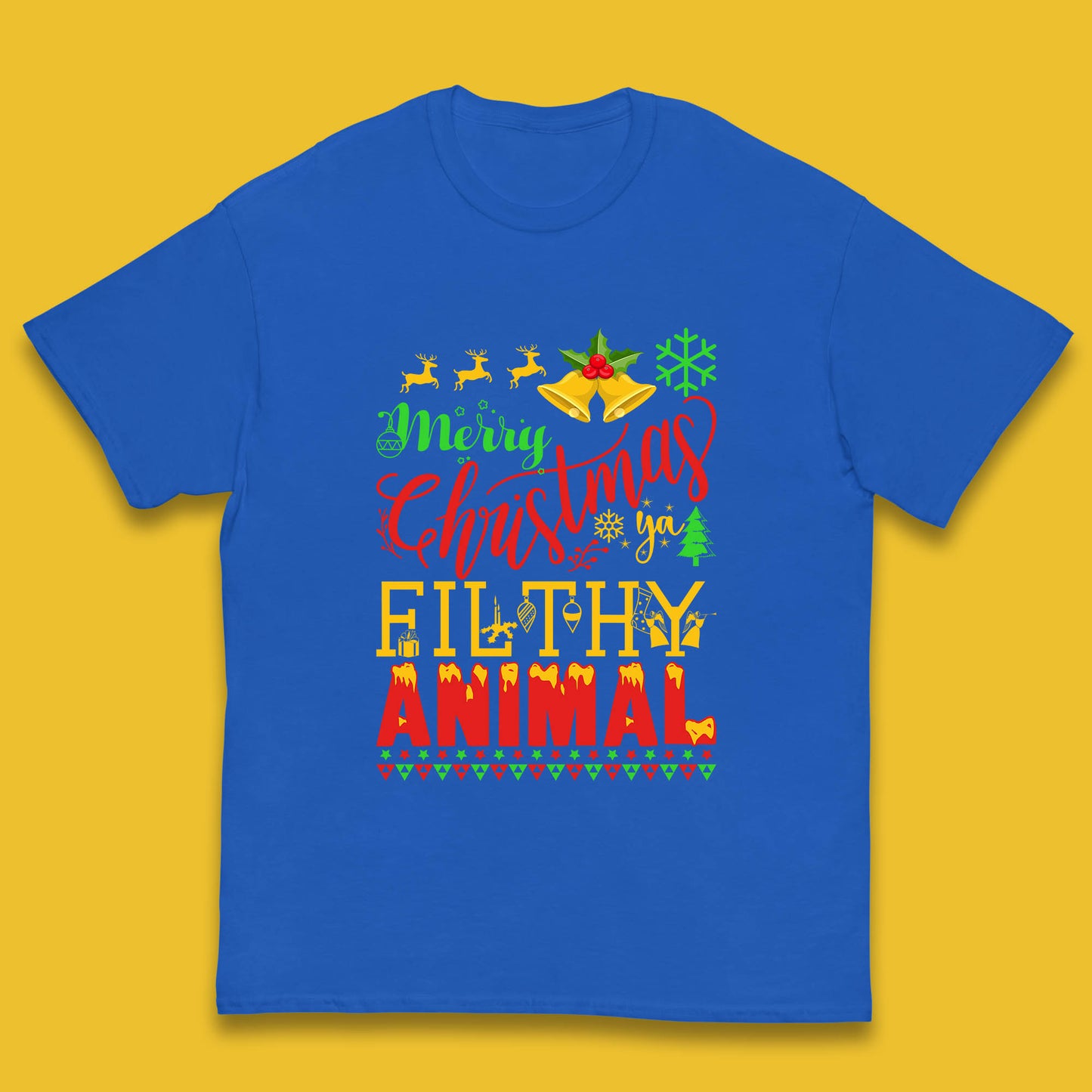 merry christmas ya filthy animal t shirt