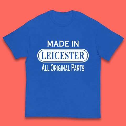 Made In Leicester All Original Parts Vintage Retro Birthday City in East Midlands, England Gift Kids T Shirt