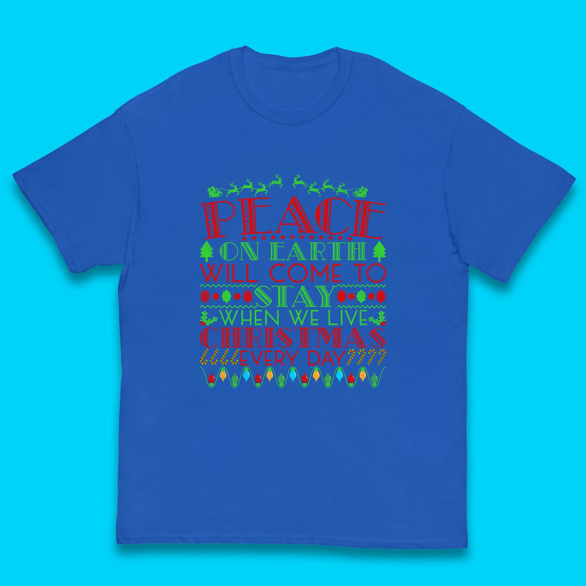 peace on earth christmas quote t shirt