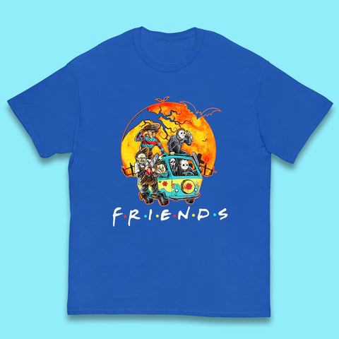 Friends Van Halloween Scooby Doo Mystery Machine Horror Movie Villians Characters Kids T Shirt