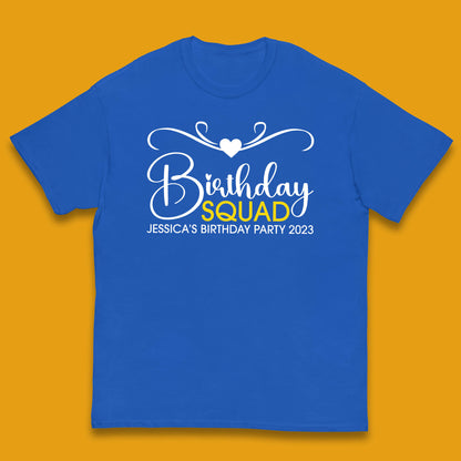 Personalised Birthday Squad Your Name And Birthday Year Funny Birthday Party Kids T Shirt