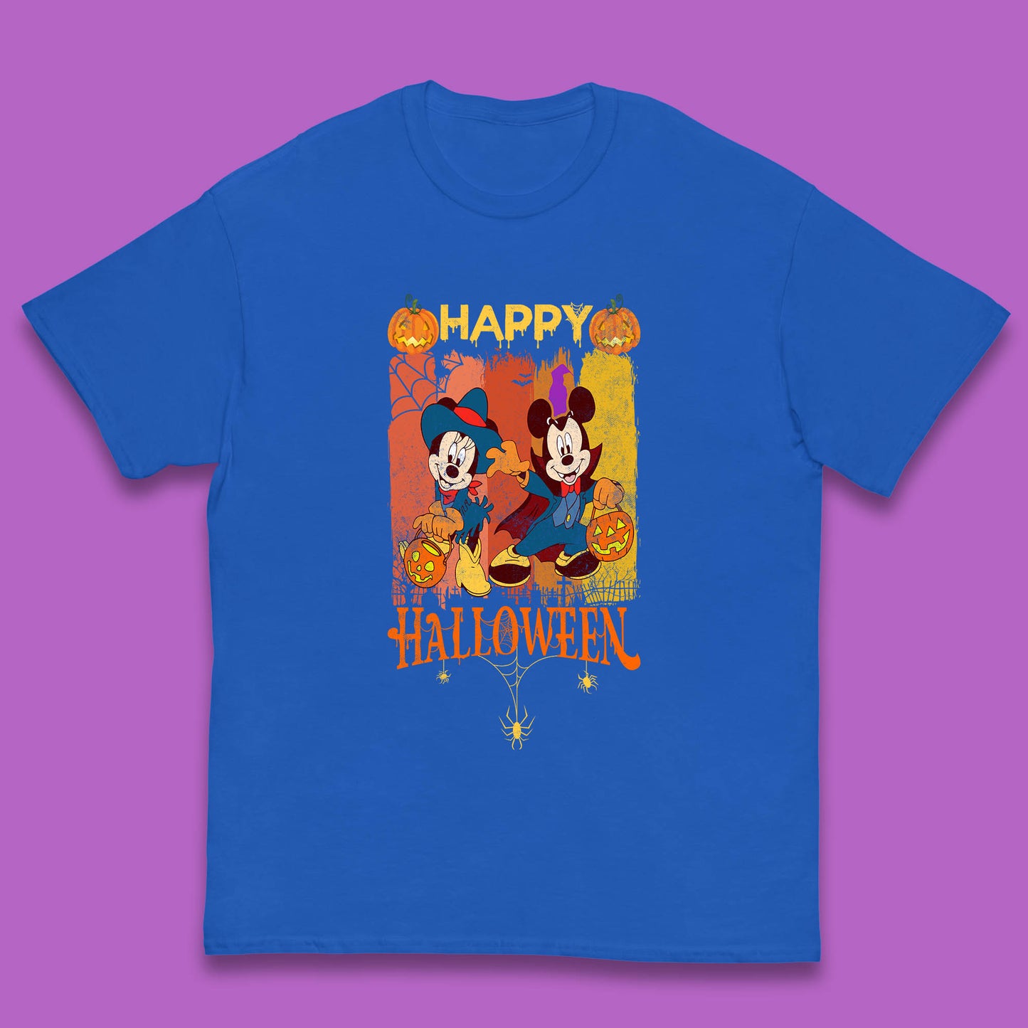 Happy Halloween Disney Witch Mickey Mouse Minnie Mouse Horror Scary Disneyland Trip Kids T Shirt