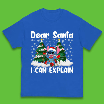 Santa Stitch Christmas Kids T-Shirt