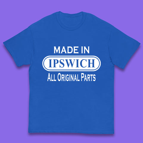 Made In Ipswich All Original Parts Vintage Retro Birthday Town in Suffolk, England Gift Kids T Shirt
