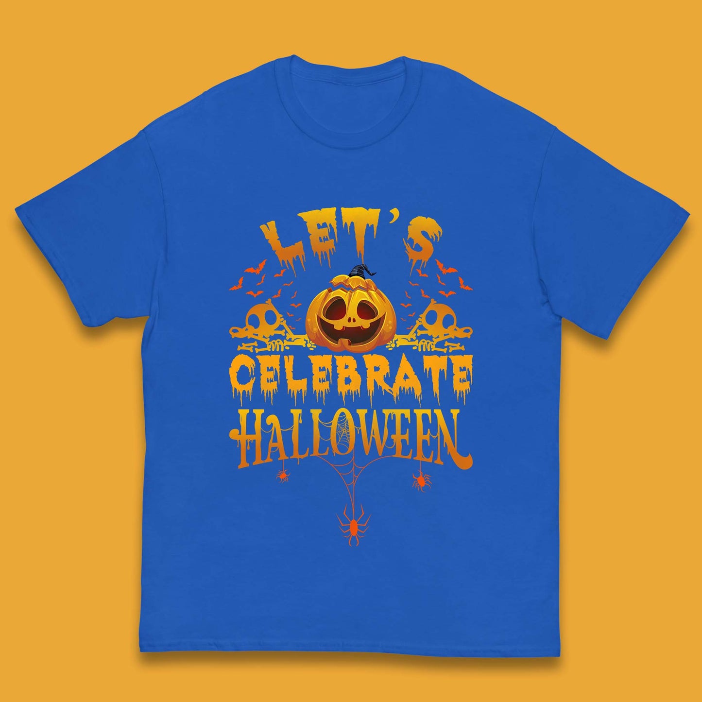 Let's Celebrate Halloween Horror Evil Pumpkin Scary Spooky Kids T Shirt