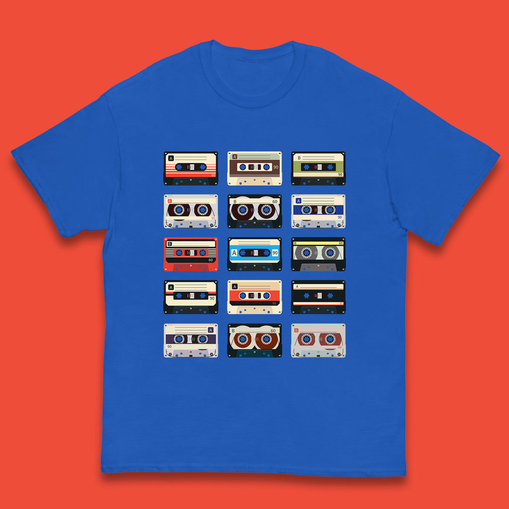 Vintage Cassettes Tapes Retro Rock Band Old School Music Lover Kids T Shirt