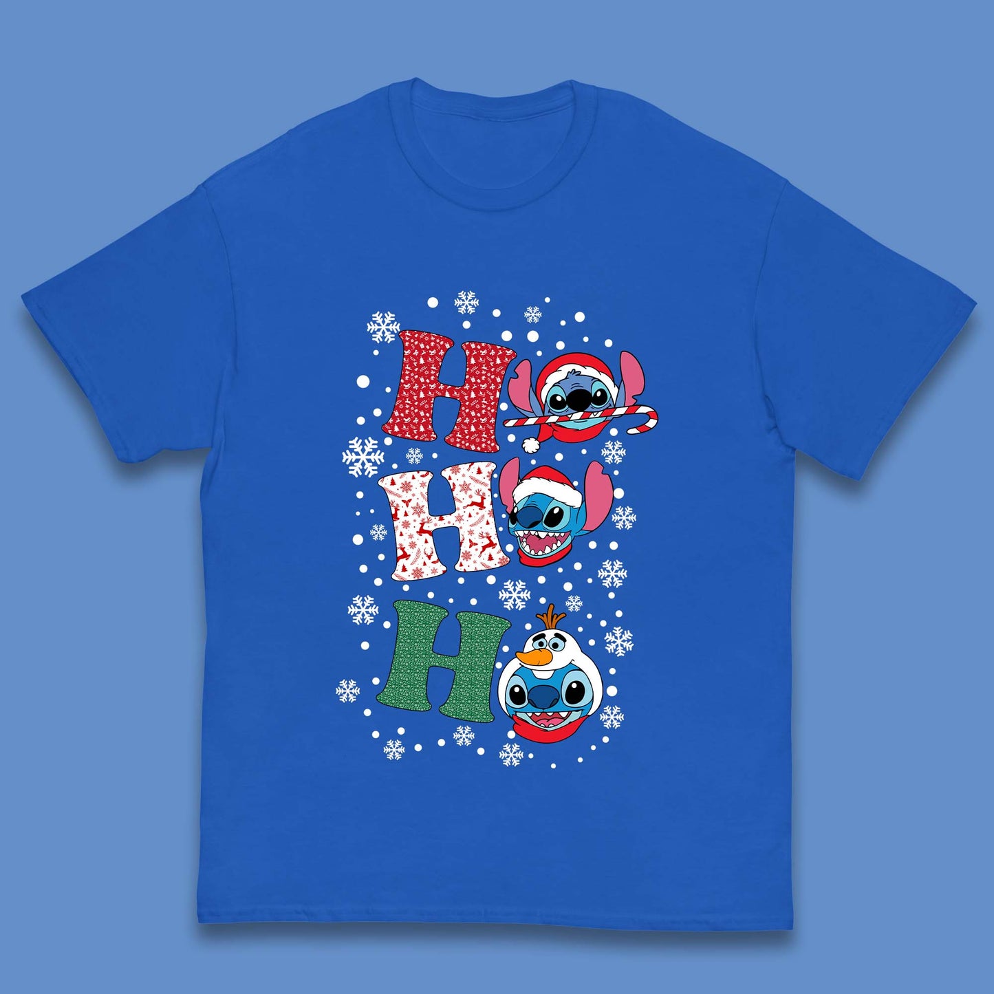 Ho Ho Ho Stitch Christmas Kids T-Shirt