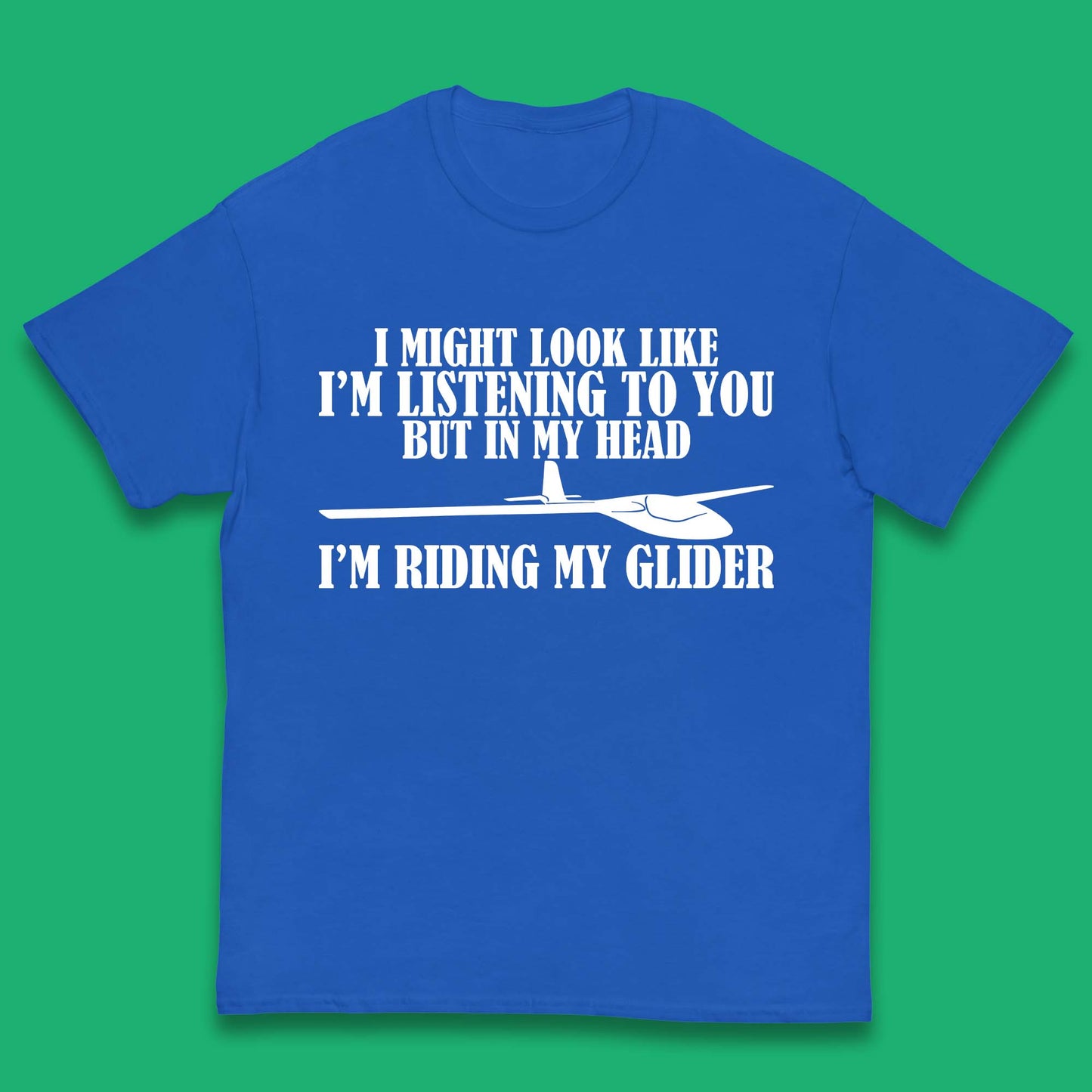 In My Head I'm Riding My Glider Kids T-Shirt