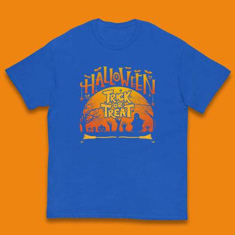 Halloween Trick Or Treat Horror Boo Ghost Creepy Zombie Hands Out Of Graveyard Kids T Shirt