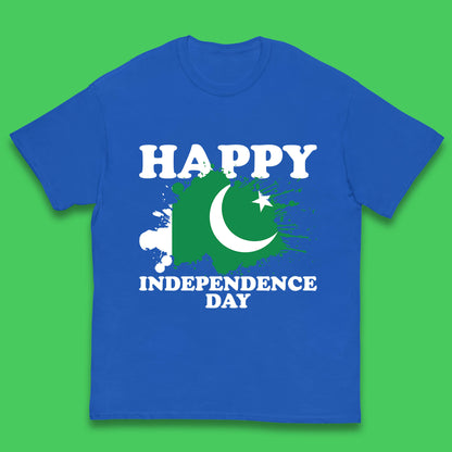 Happy Independence Day Pakistan 14th August Patriotic Pakistani Flag Kids T Shirt