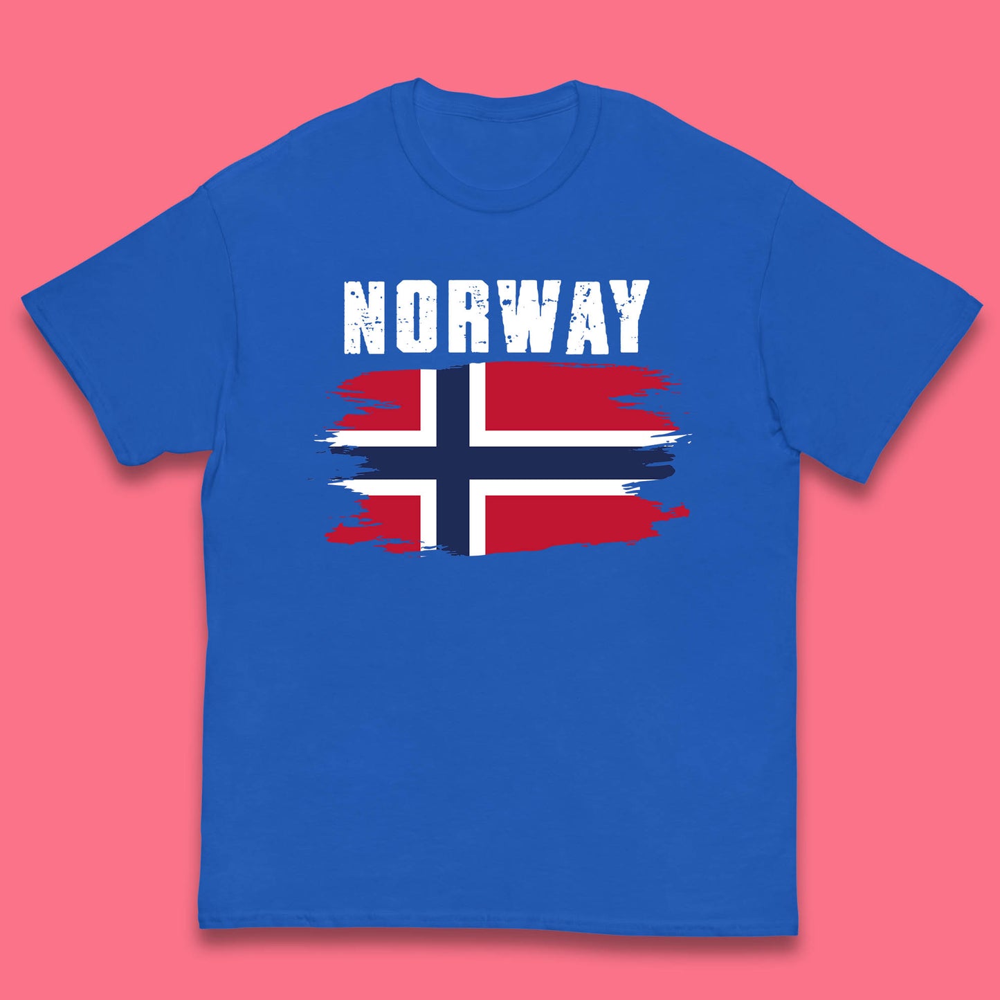 Distressed Norway Flag Kingdom Of Norway Patriotic Norwegian Flag Kids T Shirt