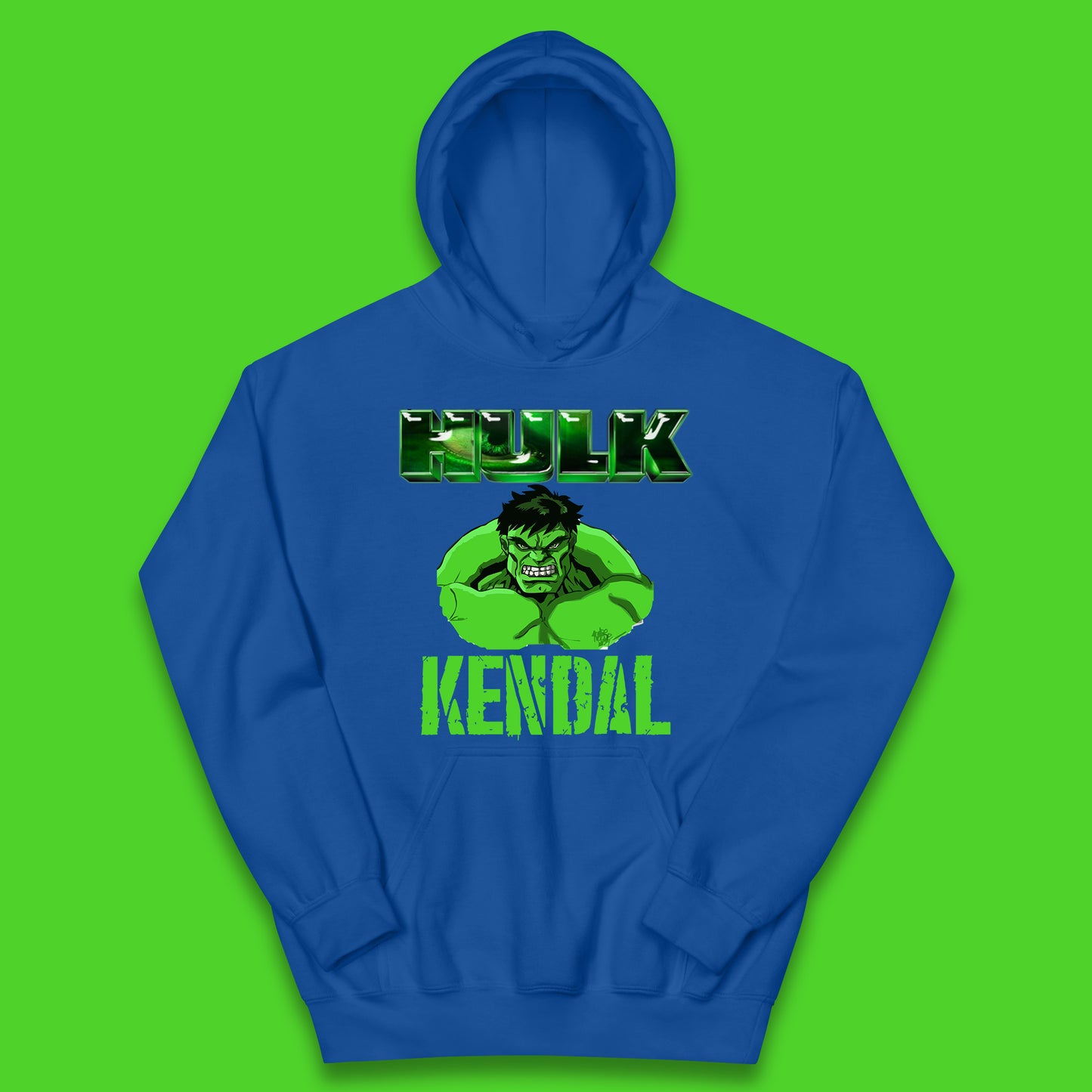 Personalised Hulk Your Name Marvel’s The Incredible Hulk  Marvel Avengers Hulk Giant Man Angry Hulk Superhero Kids Hoodie