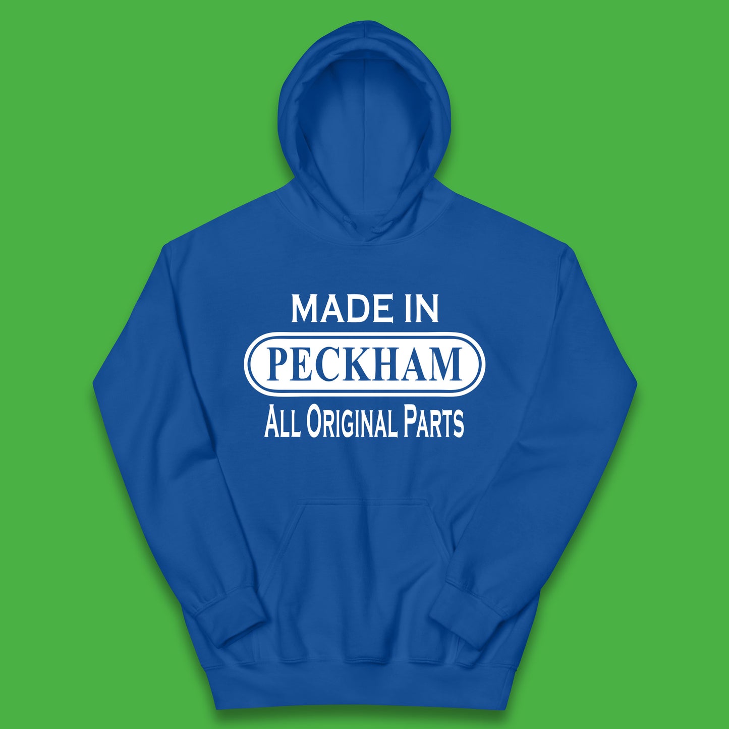 Made In Peckham All Original Parts Vintage Retro Birthday District In Southeast London, England Kids Hoodie