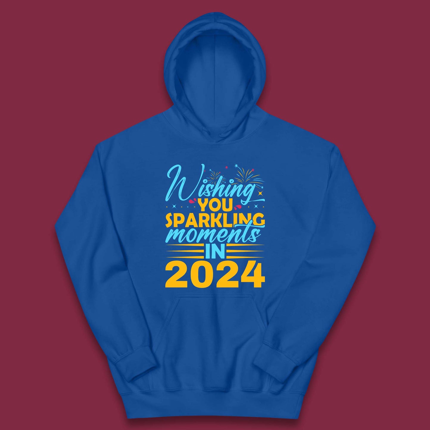 Wishing You Sparkling Moments in 2024 Kids Hoodie