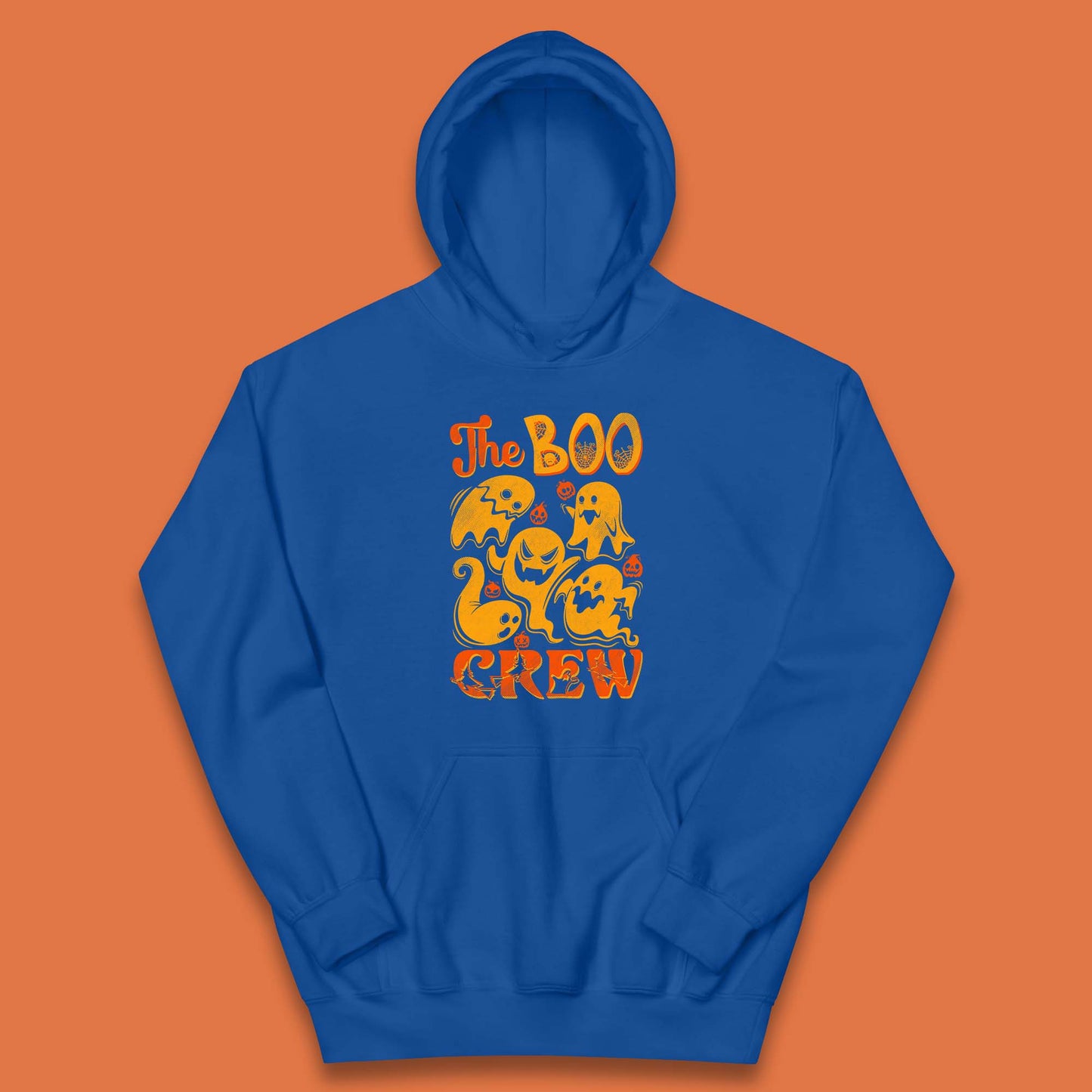 The Boo Crew Halloween Horror Scary Boo Ghost Squad Spooky Vibes Kids Hoodie