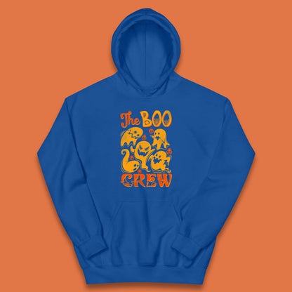 The Boo Crew Halloween Horror Scary Boo Ghost Squad Spooky Vibes Kids Hoodie