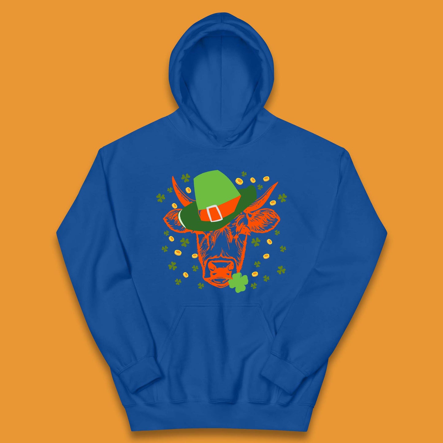 St Patrick's Cow Kids Hoodie