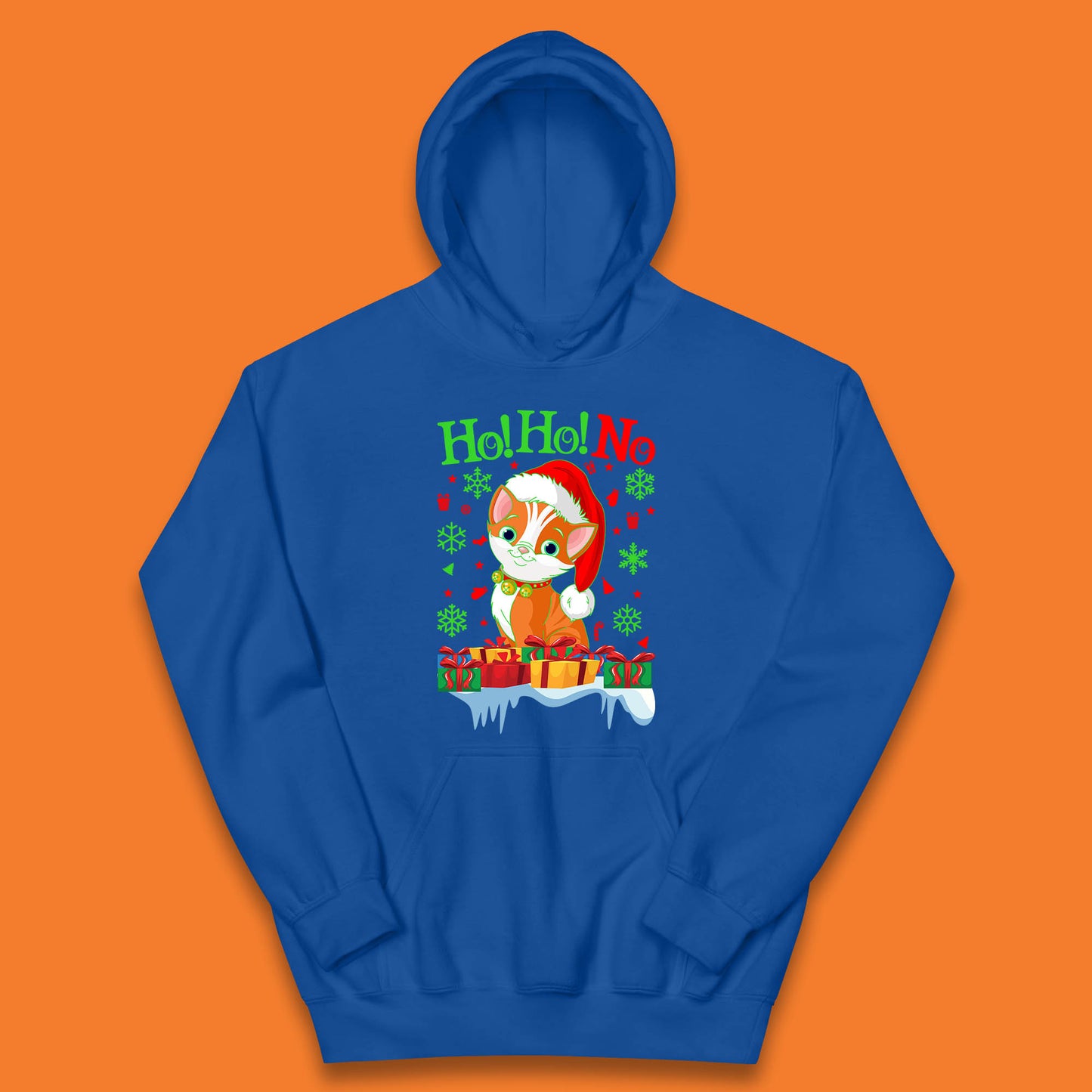 ho ho no christmas cat hoodie