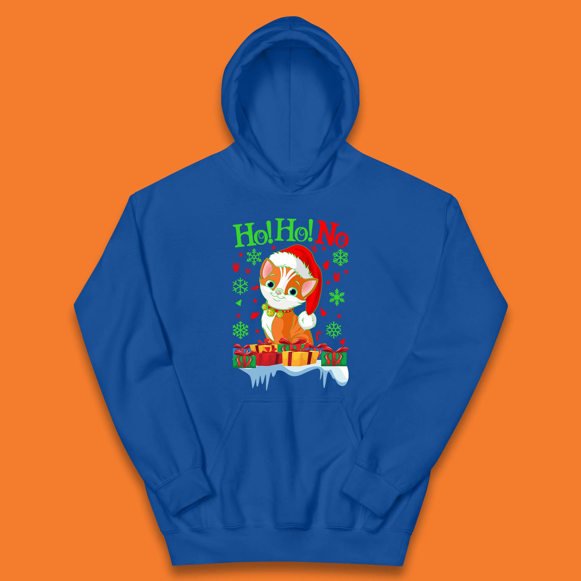 ho ho no christmas cat hoodie