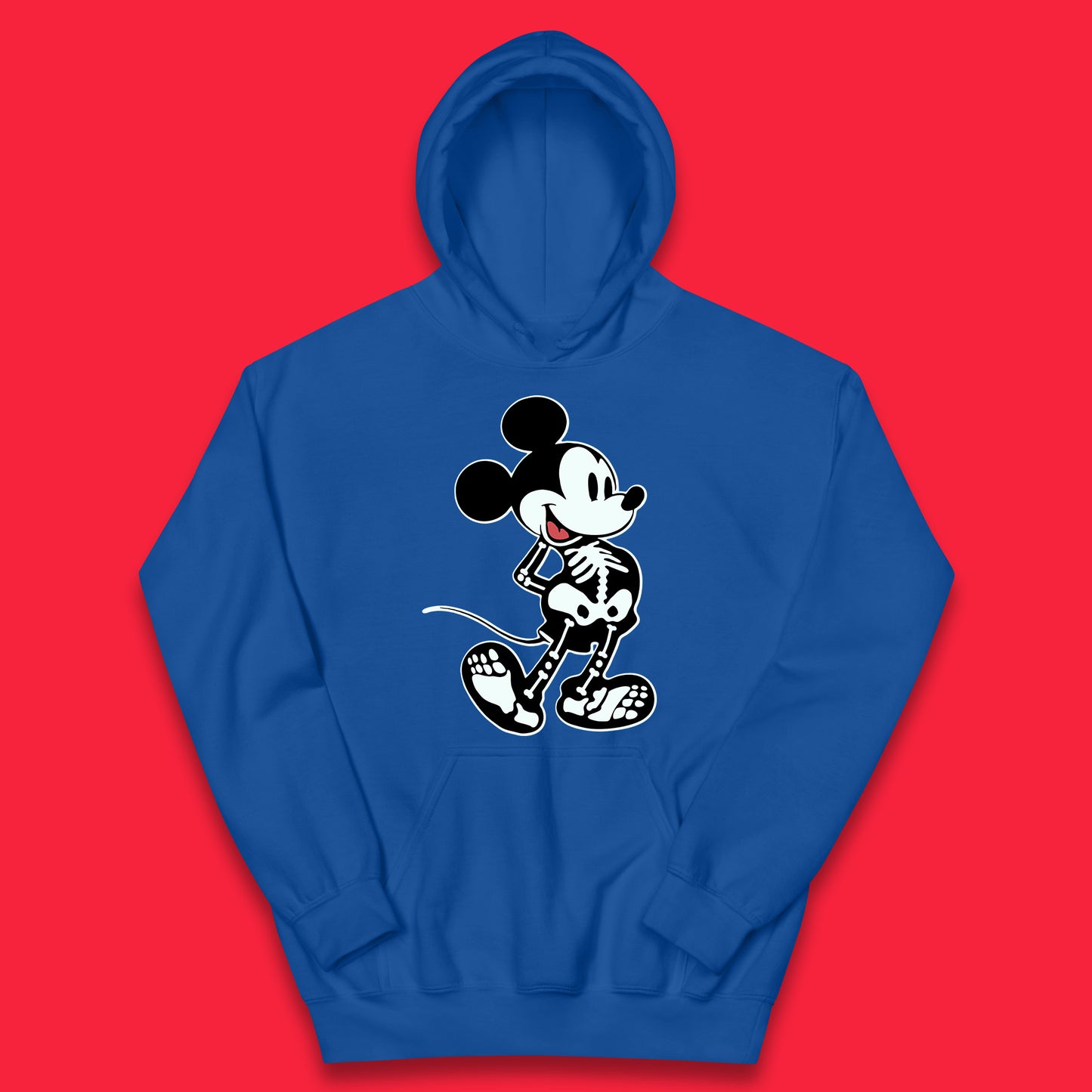 Disney Mickey Mouse Skeleton Funny Horror Scary Cartoon Character Mickey Skull Disneyland Vacation Trip Disney World Kids Hoodie