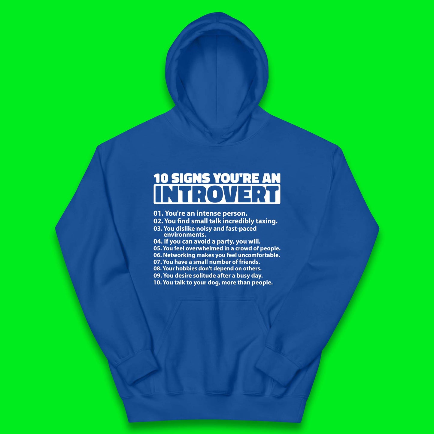 10 signs you are an introvert  Kids Hoodie